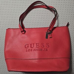 Guess Vibrant Red Tote Bag